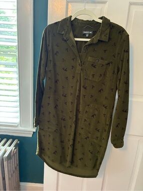Toad&Co Women’s Olive Green Long-Sleeve Shirt Dress